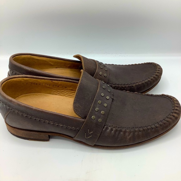 John Varvatos Other - John Varvatos Hand-made Studded Leather Loafers